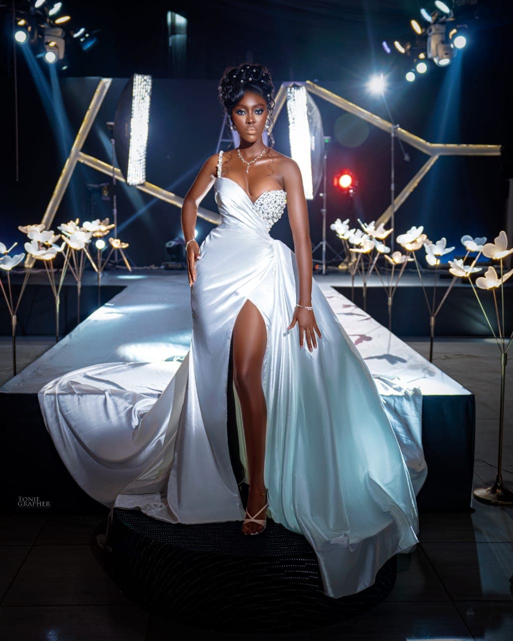 Emberlace Slit Gown