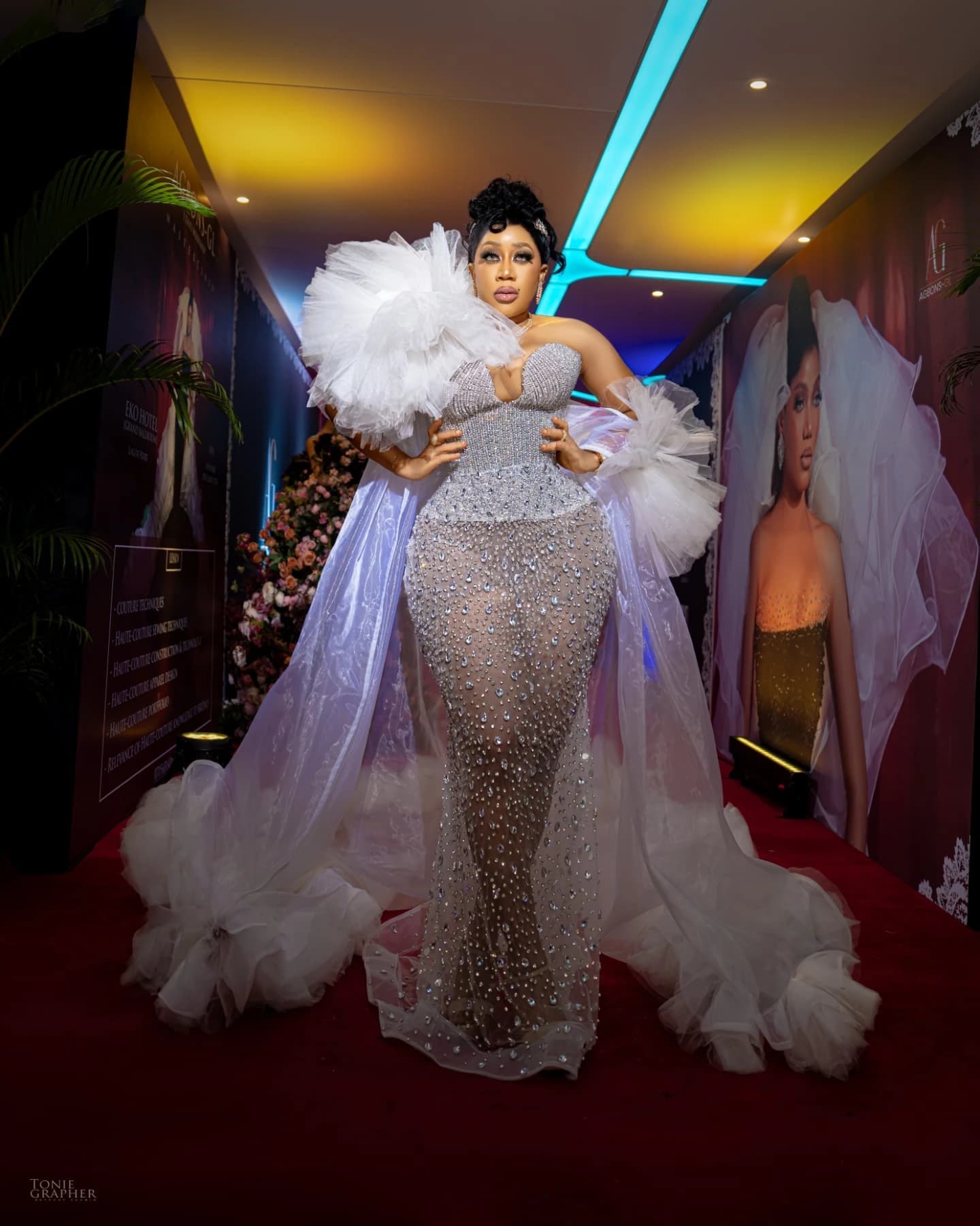 Mermaid-silhouette gown from the Haute Couture Collection
